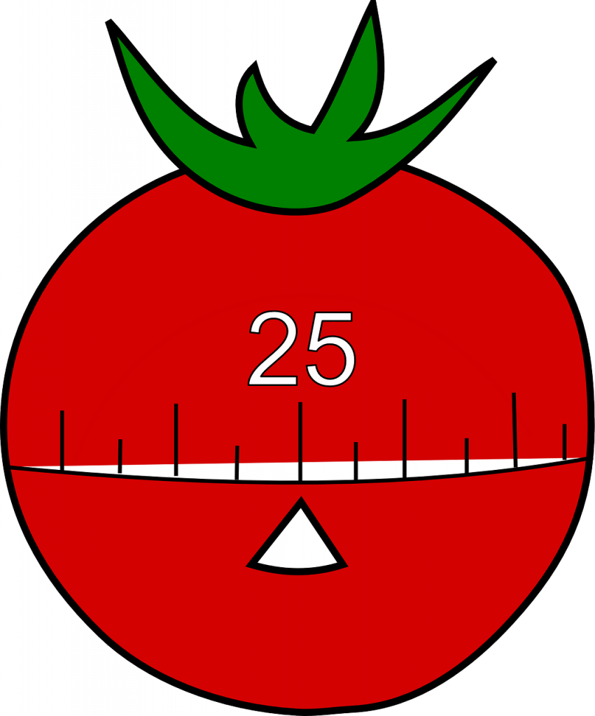disegno di un timer da cucina a forma di pomodoro